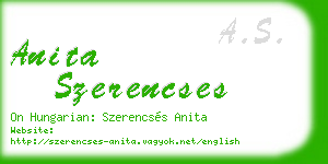 anita szerencses business card